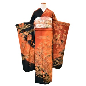 振袖 レンタル フルセット ヴィンテージ振袖 ビンテージ 昭和初期 M〜Lサイズ 蝶金駒刺繍 【KIMONO梅千代】 umefv0032