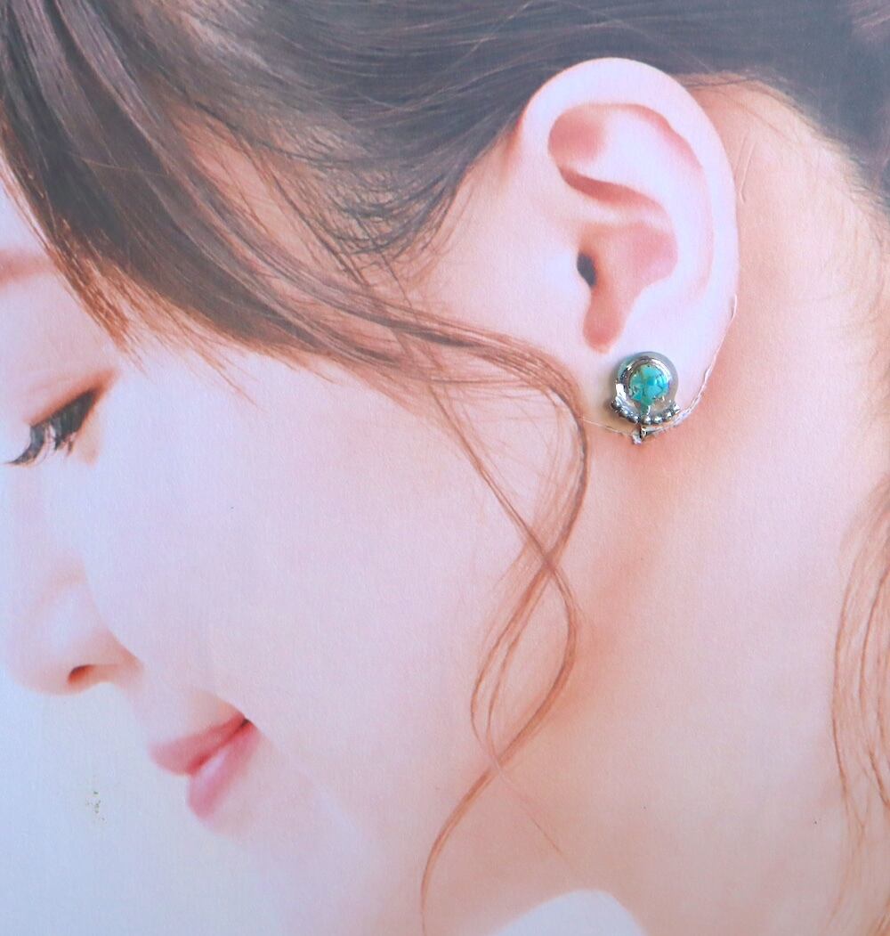 ターコイズ レジン ピアス ビーズ 【Tutu mini】 天然石 | 鉱物 天然石