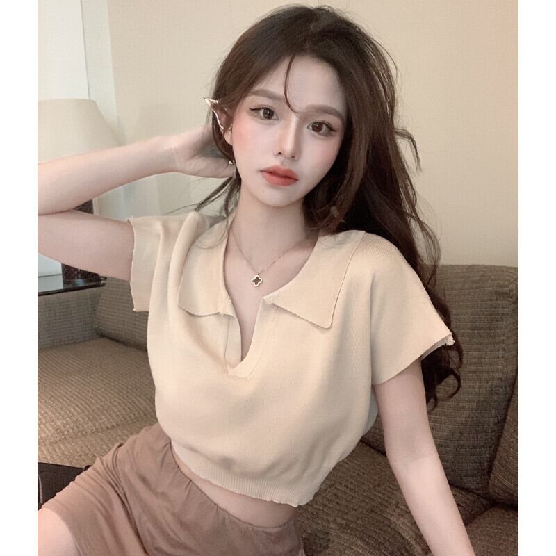 ショートシャツ サマーウェストトップス セーター 大人ガーリー スウィート キュート カジュアル 夏物 ガールズファッション30042501912