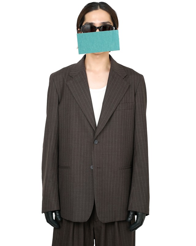 m's braque "SINGLE-BREASTED 2BUTTON COMFORT-FIT LINED JACKET 〔BROWN STRIPE〕"