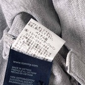 TOMMY HILFIGER トミー ヒルフィガー アメリカ国旗 鹿の子 半袖 ポロシャツ L/グレー メンズ