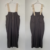 ピンストライプサロペットPT/チャコール