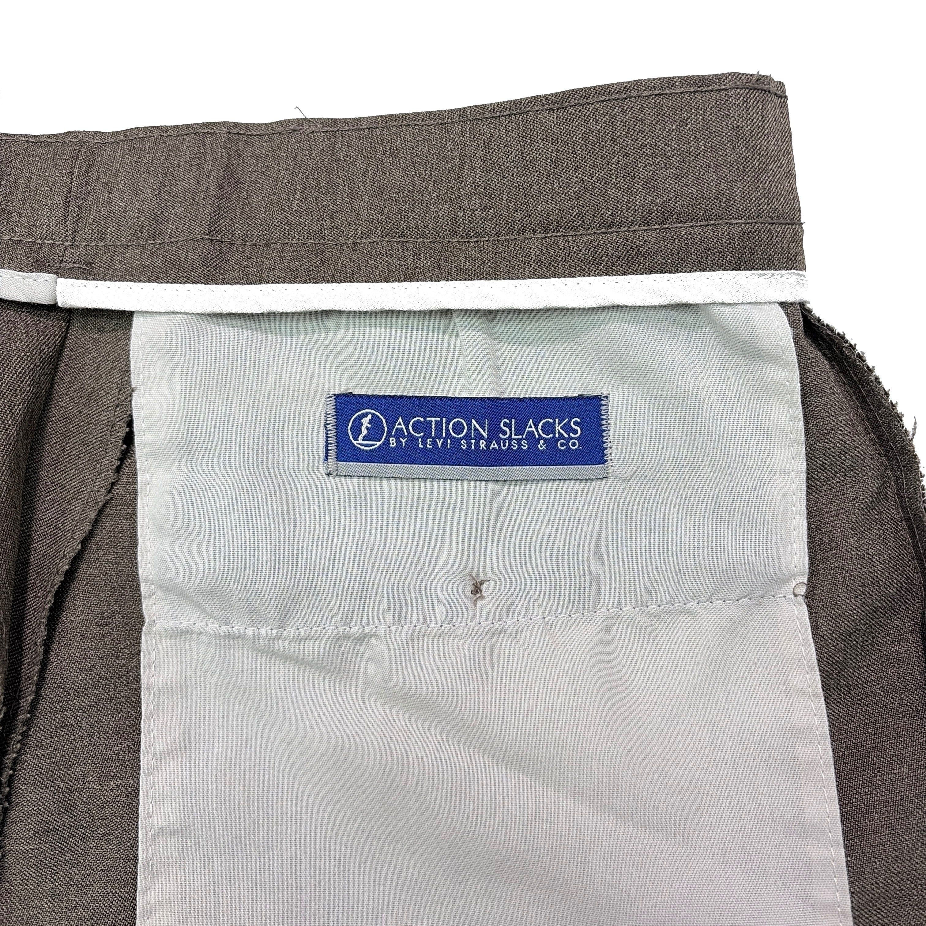 00s LEVIS リーバイス アクションスラックス パンツ W32 L30 ブラウン