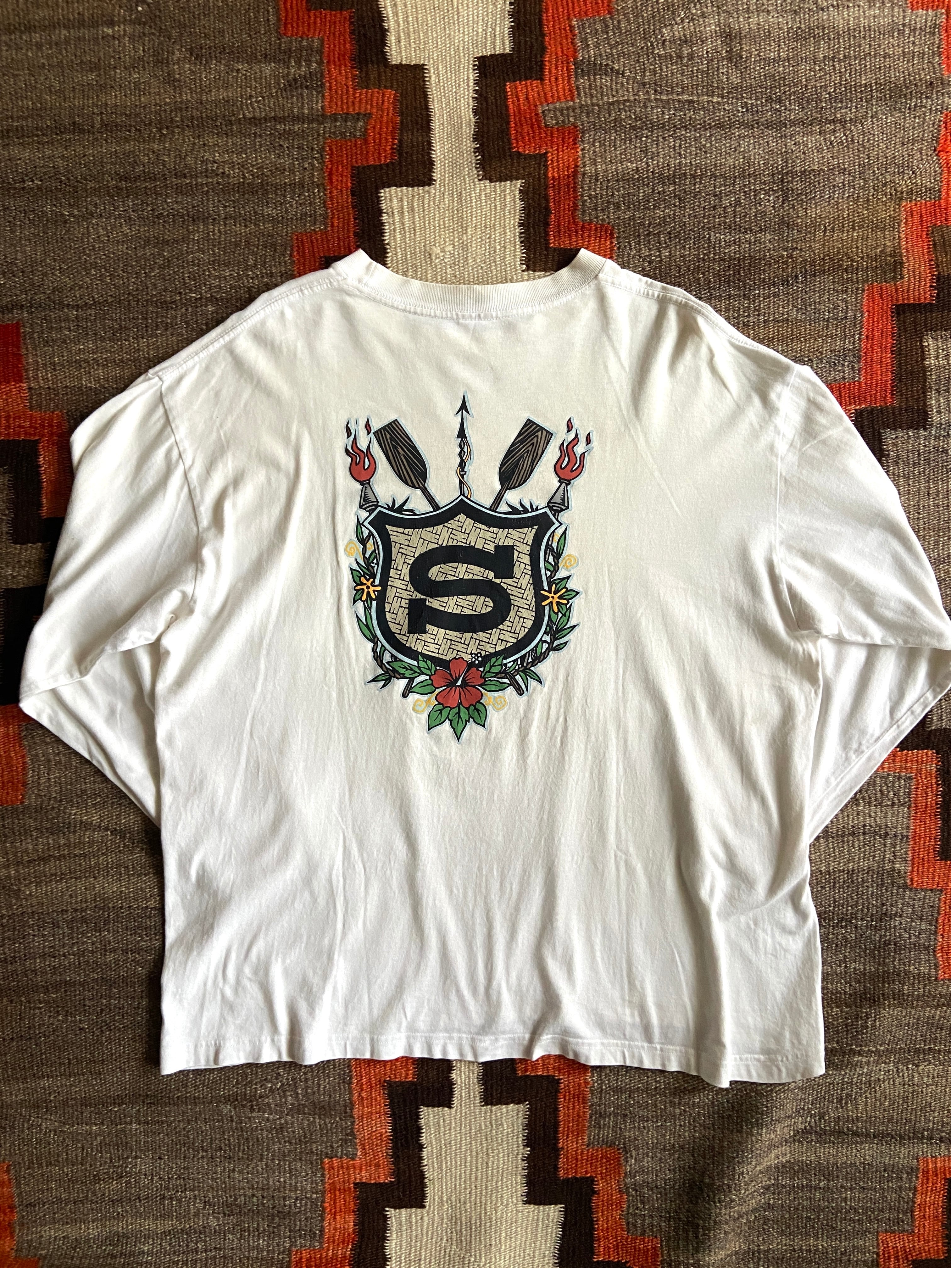 90年代中期　Old stussy ロンT バックロゴ 1990s Old STUSSY Long Tee L Made in USA G829 | ROGER'S used