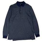 dunhill ダンヒル CLASSIC FIT ボーダー ウール ポロニット シャツ XS/ネイビー ブルー系 メンズ