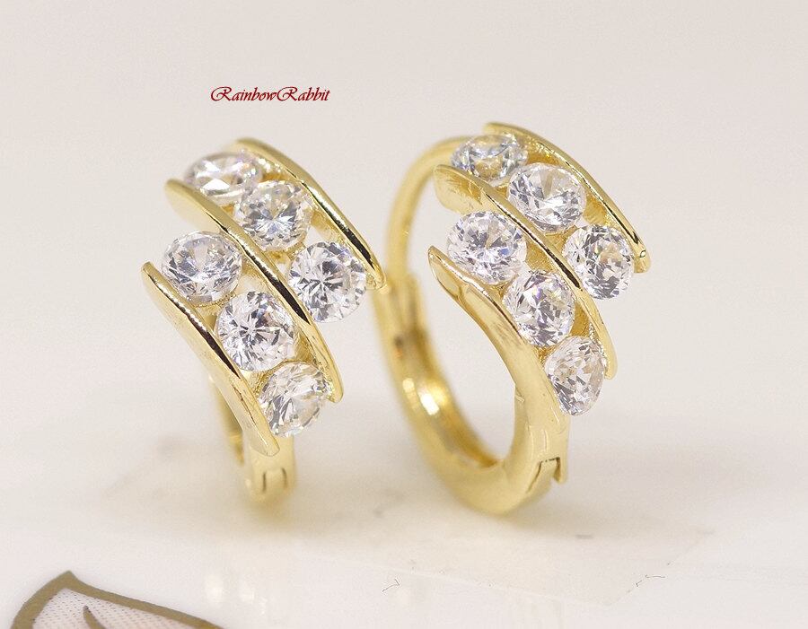 18K RGP ゴールド ダイヤ CZ リング ピアス gp5543 普通便 送料無料 - レディースジュエリー・アクセサリー