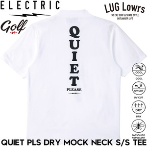 ELECTRIC GOLF エレクトリックゴルフ ゴルフウェア メンズ モックネックTシャツ 半袖Tシャツ ドライTシャツ QUIET PLS DRY MOCK NECK S/S TEE EG26ST06 WHITE 26SP 日本代理店正規品
