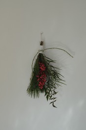 南天と草木のお飾り