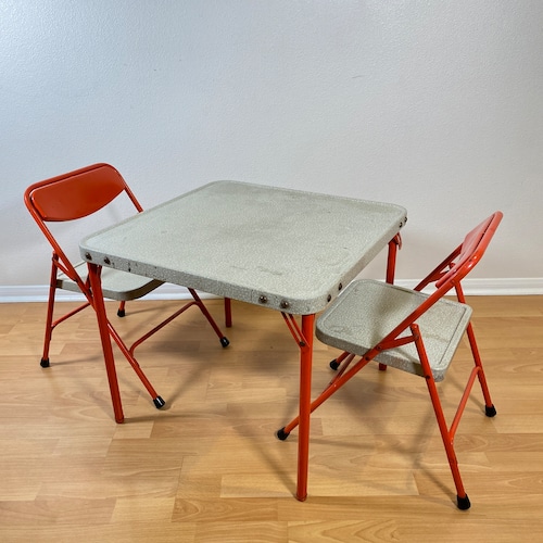 #939【1950年代】アメリカ ビンテージ SAMSONITE サムソナイト 子供用 テーブルセット フォールディングテーブル