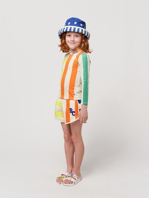 ［24SS］ bobochoses（ボボショセス)Multicolor Stripes swim T-shirt　スイムウェア　水着　ラッシュガード