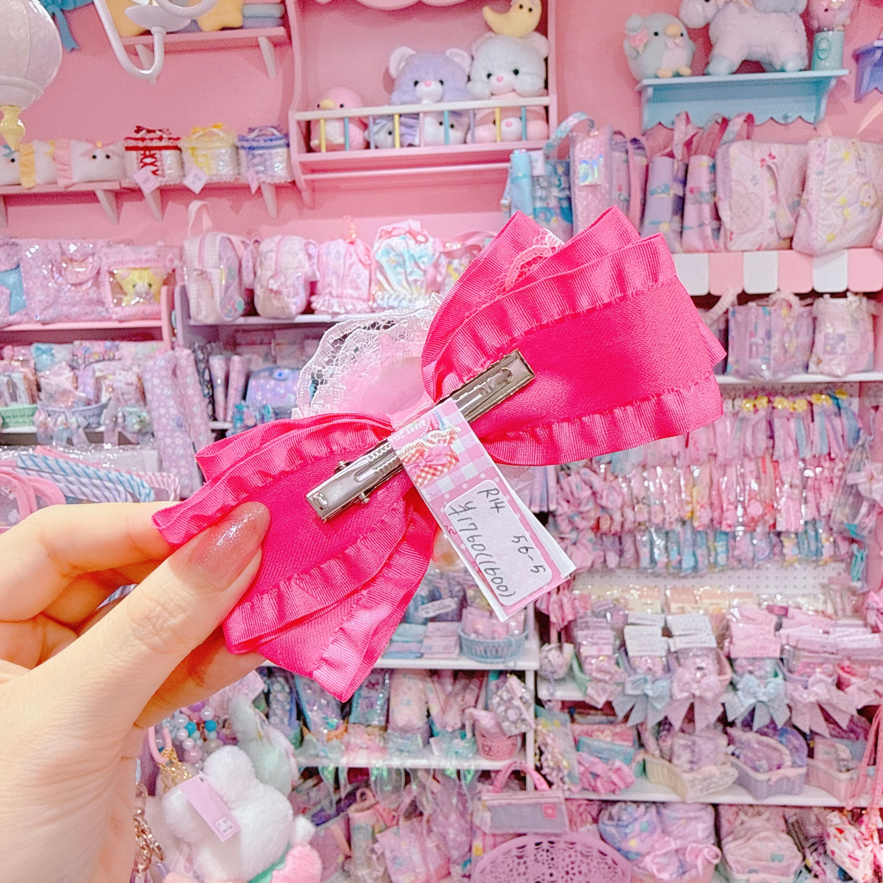 【R14】56-5チュールリボンヘアクリップ