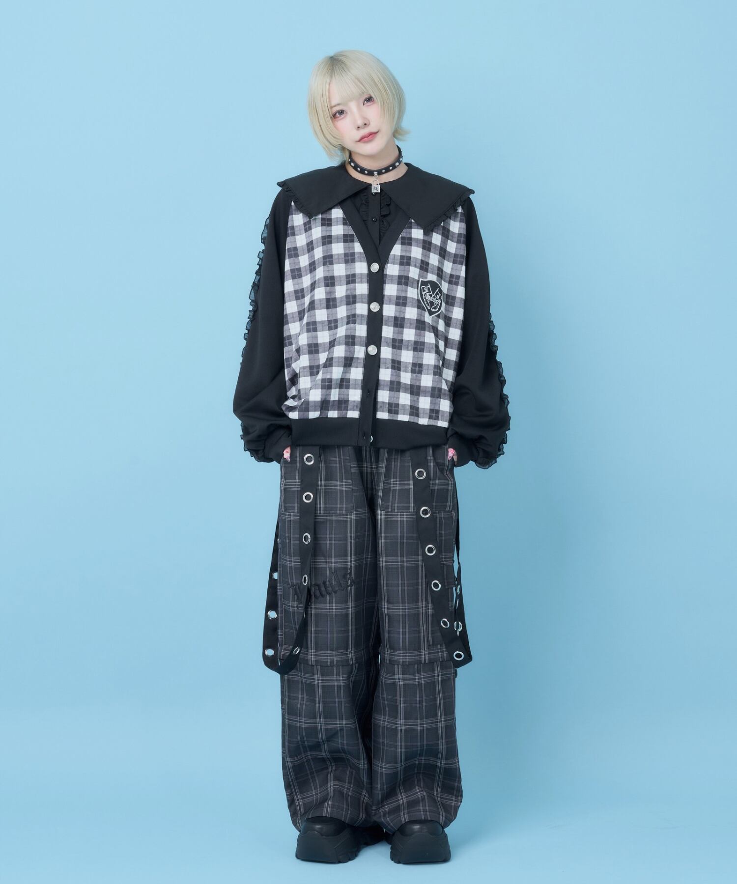 学園征服♡ジャージカーデセットアップ(ブラック) | Hauls