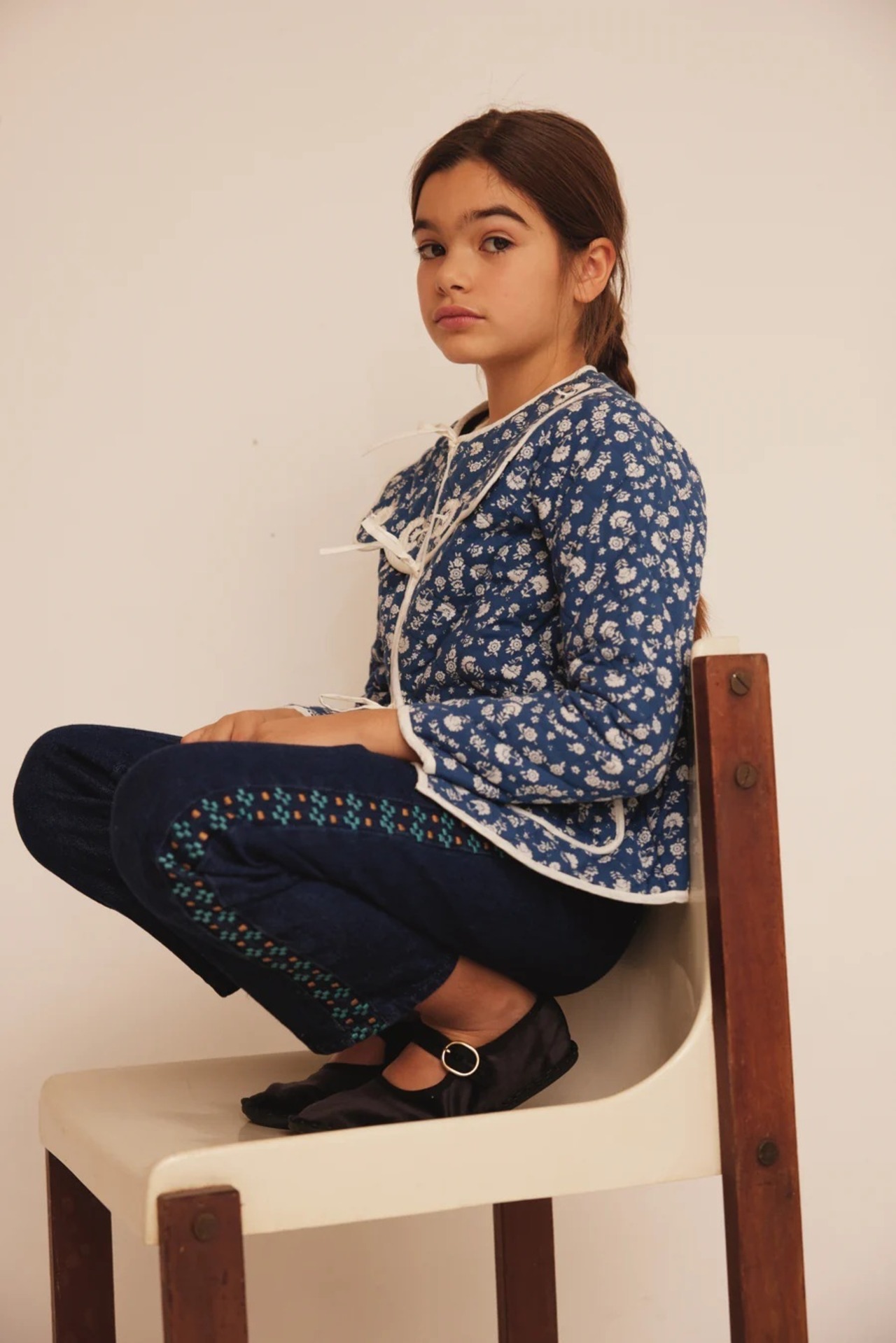 ＜BEBE ORGANIC＞エンブロイダリー ストレートデニムパンツ Tate Pants - 9