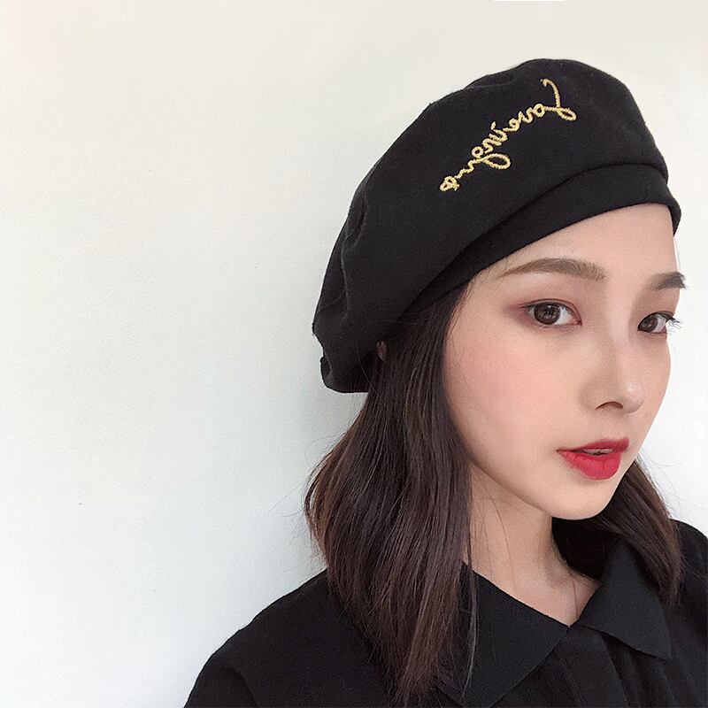 サマー薄手オータムウィンタースタンダードカジュアル レトロ 帽子 夏物 秋物 冬物 ベレット ヘアアクセサリー ブラック・アイド・ピーズ24055204769