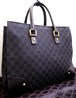 16万◆GUCCI グッチ GG柄 A4対応 ビジネス可 キャンバスxレザー トート ハンド バッグ 黒◆ スタッズが主張するスタイリッシュな定番モデル