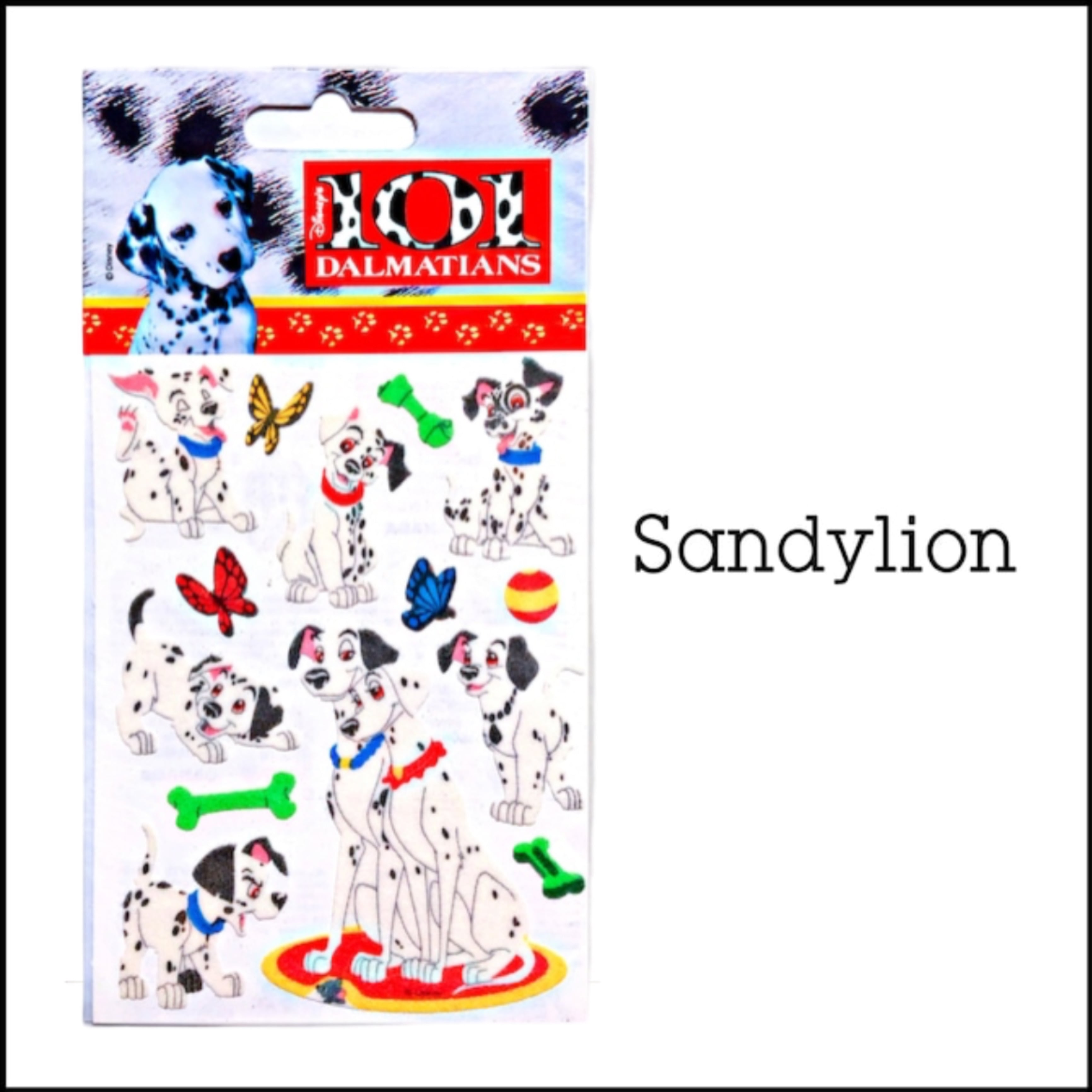 Sandylion♡ディズニー101匹わんちゃん・Fuzzy 101Dalmatians サンディライオンステッカー輸入海外シール