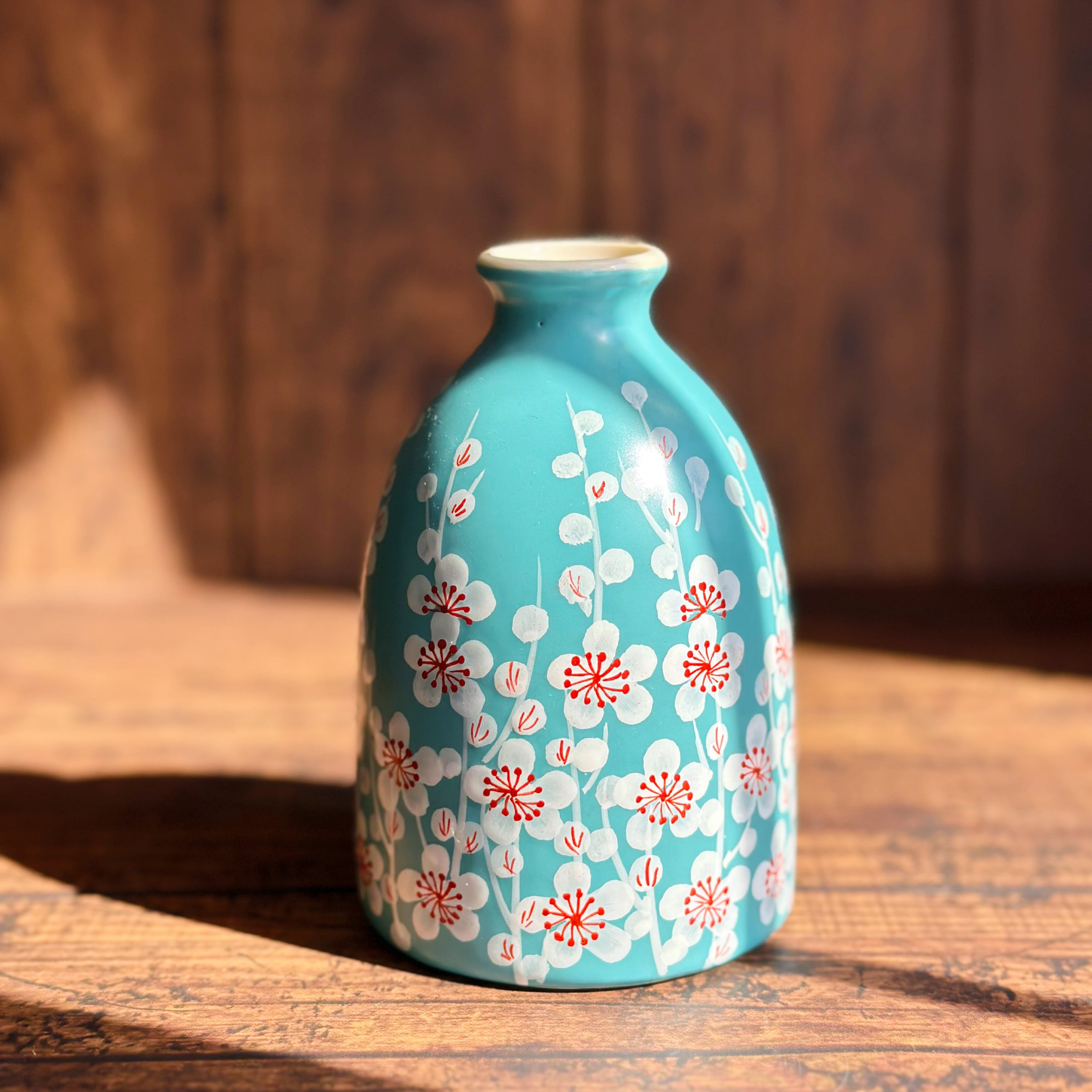 ベトナムのバッチャン焼き 蓮の彫刻 平らな花瓶 | Kc-Labo's shop