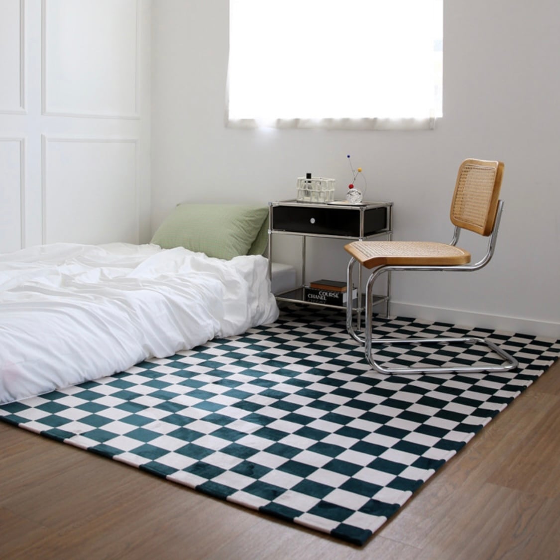 checkerboard rug 3size 2colors / チェッカーボード テェック ラグ カーペット 北欧 韓国インテリア