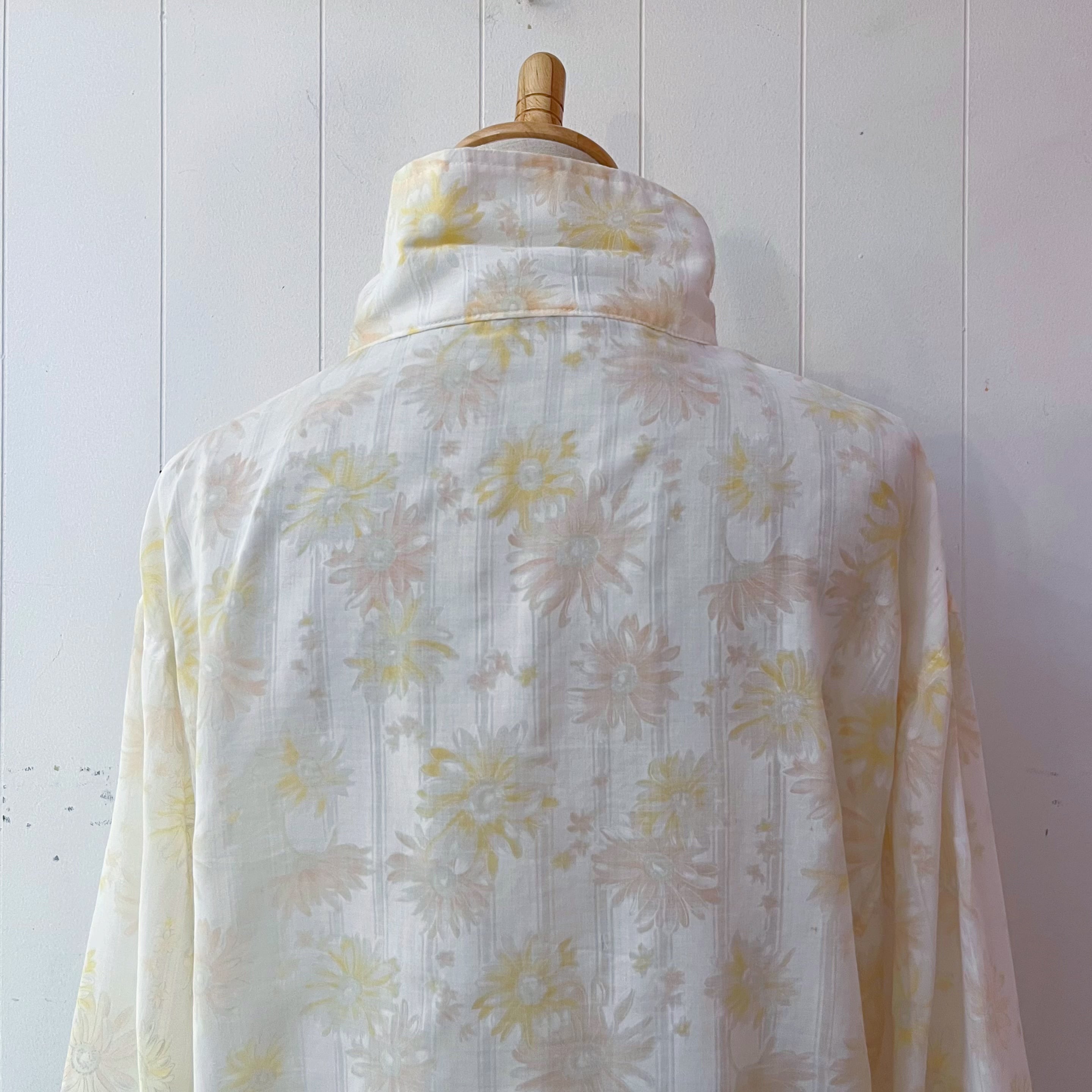 flower stripe sheer zip-up jacket