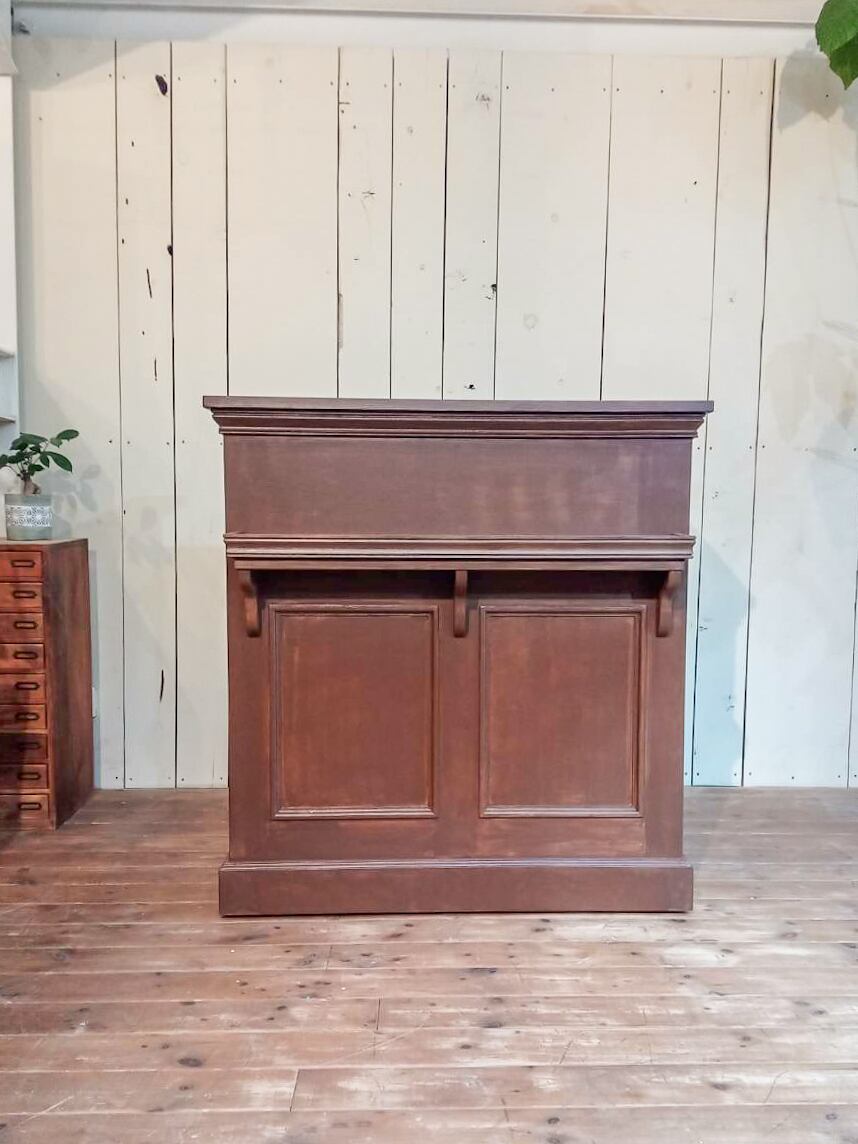 キャスター付き受付カウンター145（レストラン向け・アンティーク調