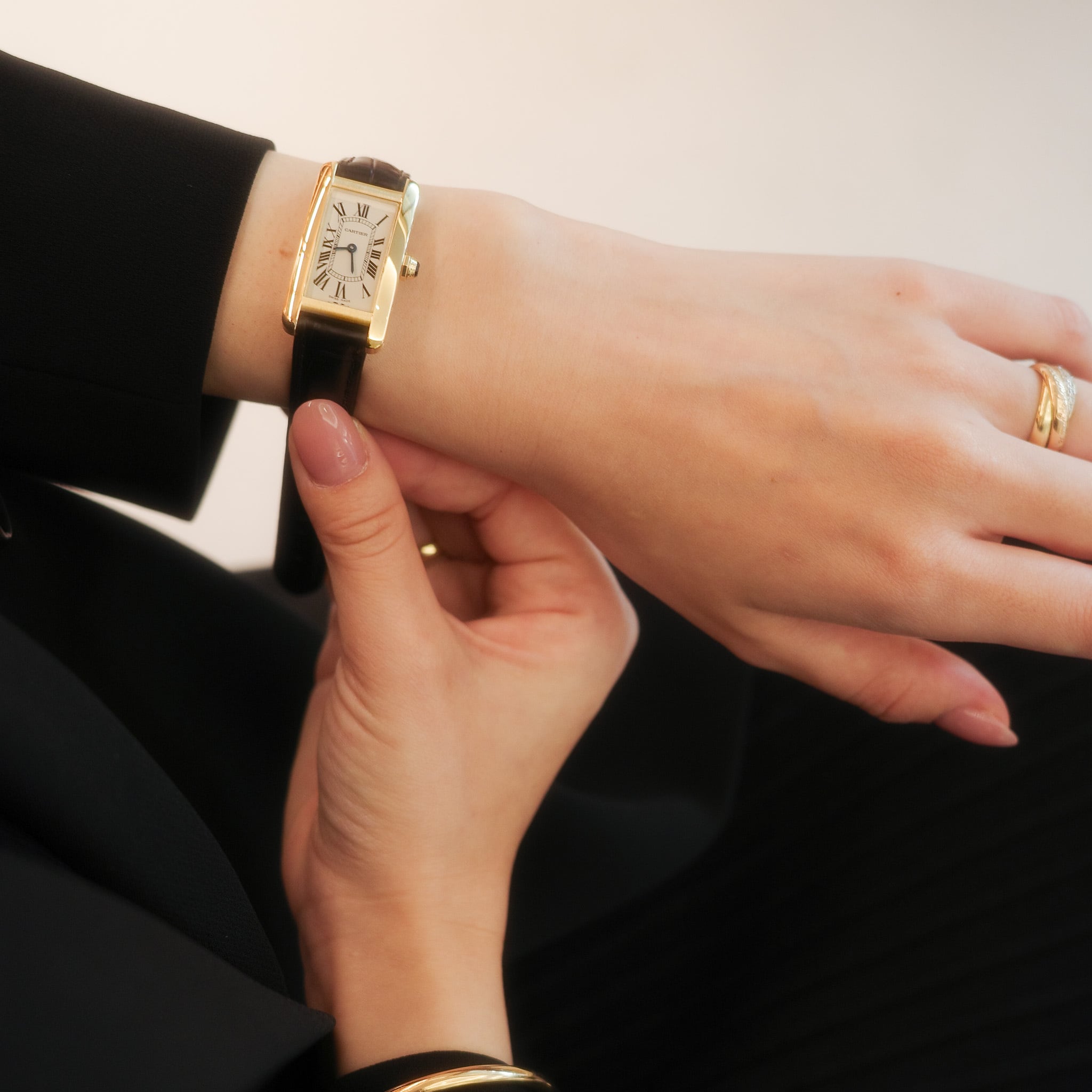 カルティエ タンクアメリカン SM ゴールド 純正ベルト | Ante Official