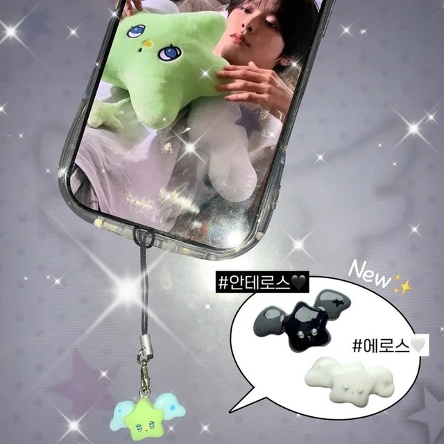 ★NCT WISH ポプチュ/ウィチュ キャラクター ミニハンドメイドキーリング / ジビッツ！！