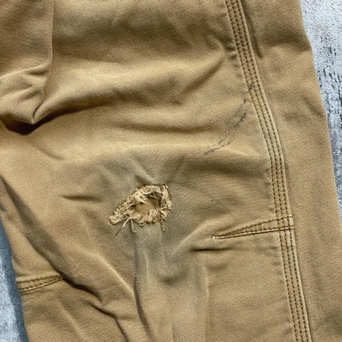 20s ブラウン ダブルニー カーハート Carhartt 30×32 詳細写真7
