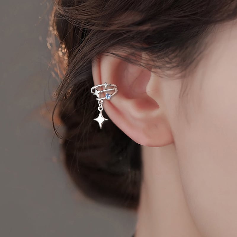 夜廻る煌めき》イヤーカフ/イヤークリップ/イヤリング(片耳用) | 【星