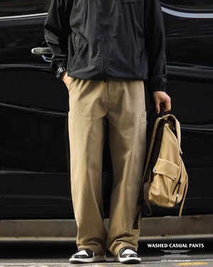 Cotton Washed Casual Pants  K0405