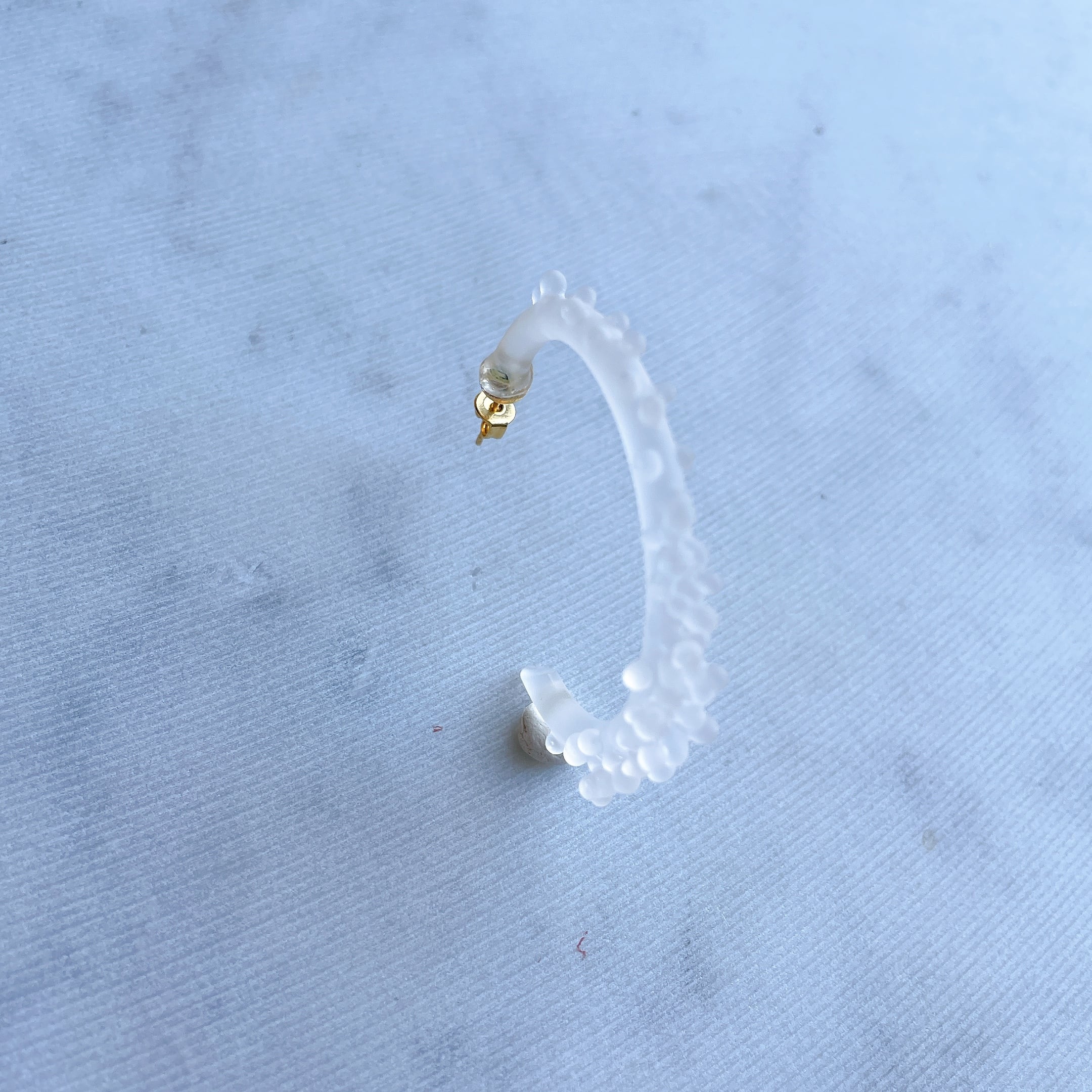 【8月末まで値下げ】14KGF　フープピアス　　パイレックスガラス 8月末まで値下げ】14KGF フープピアス パイレックスガラス 8月末まで