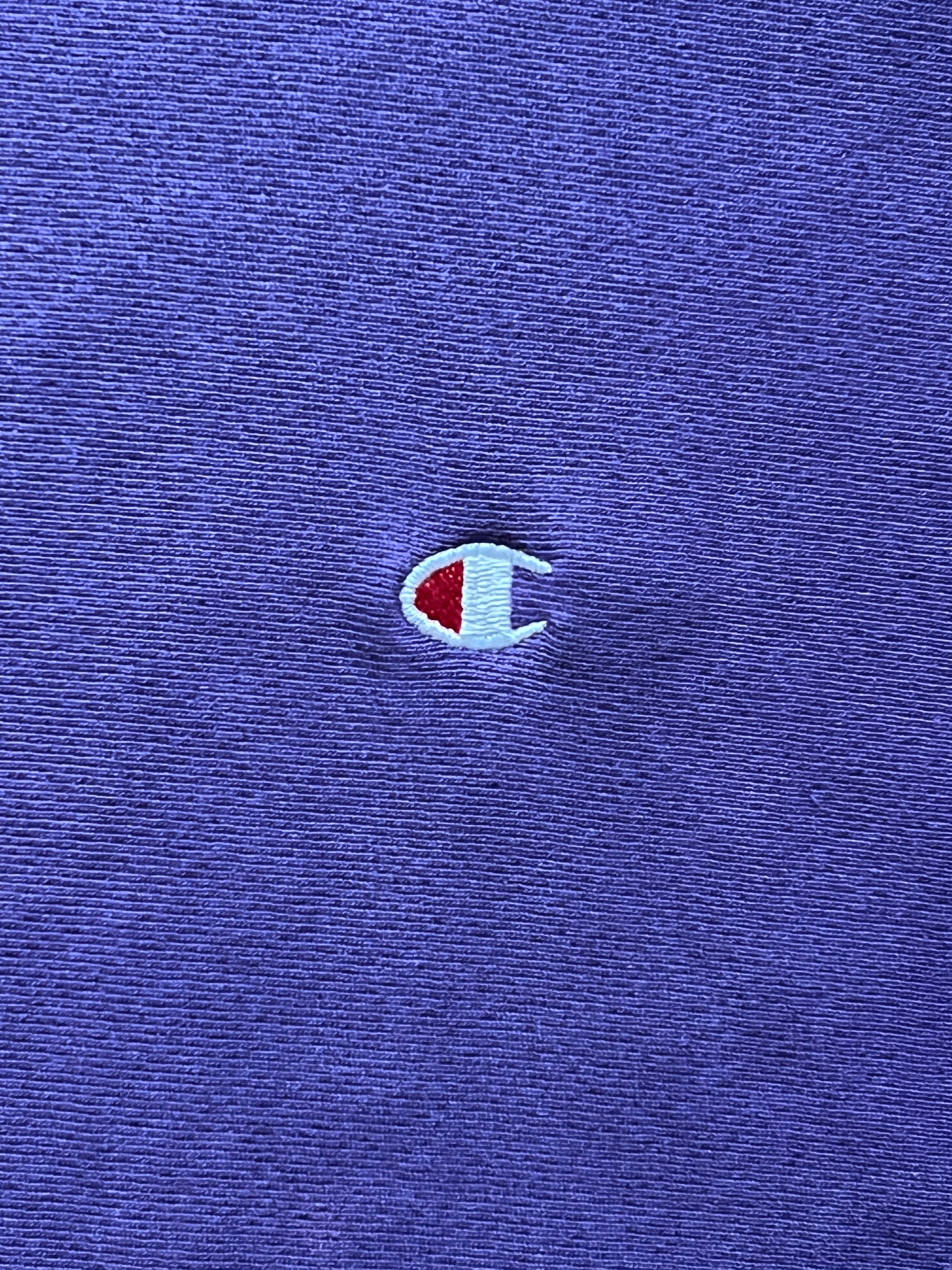 90's 刺繍タグ チャンピオンRW 無地 グレープ 表記(XL) USA製