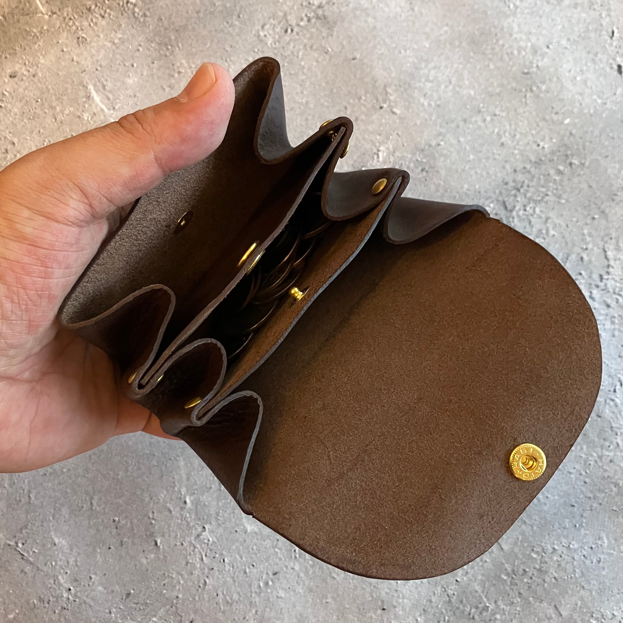 MINI WALLET】ミニ財布 ミネルバボックス ダークブラウン | 革財布・革