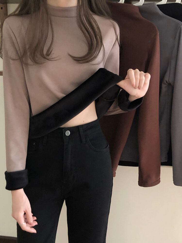 カーキシャツ オータムウィンターベルベット 秋物 冬物 スーパーモール63686418148