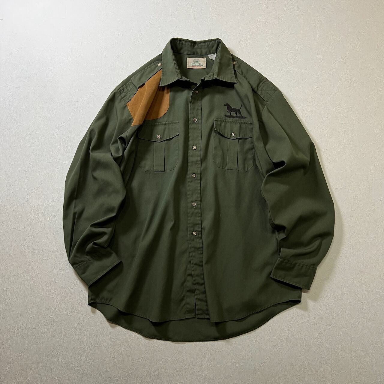 60s U .S .ARMY ユーティリティシャツ OG107 筒袖 ミリタリー 14-1/2