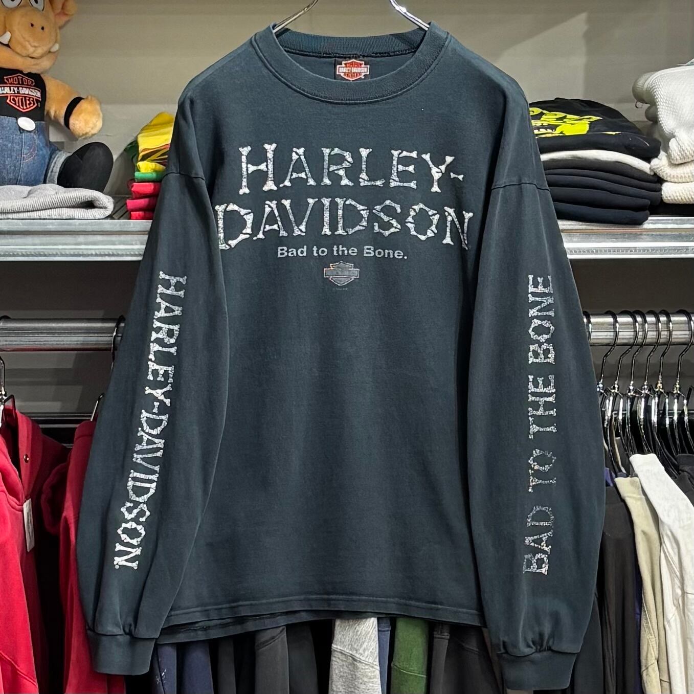 00's Harley-Davidson Bad to the Bone Long sleeve T-shirt LARGE