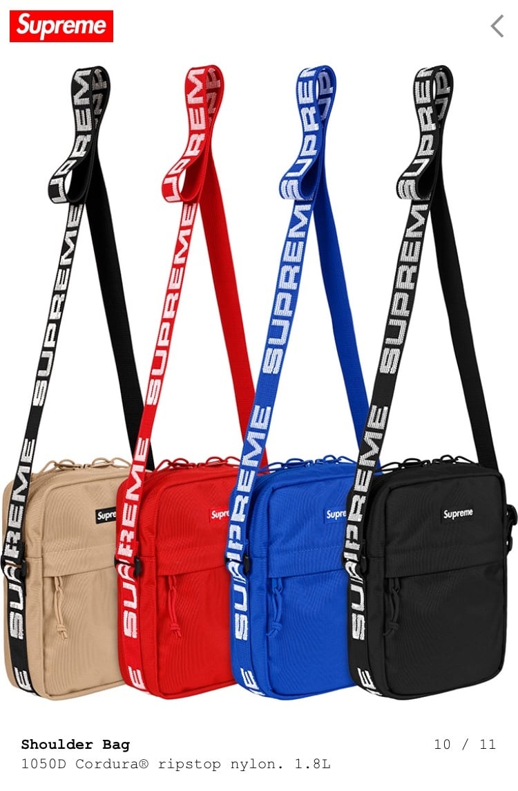 新品未使用 18ss supreme  shoulder bag 黒 ブラック