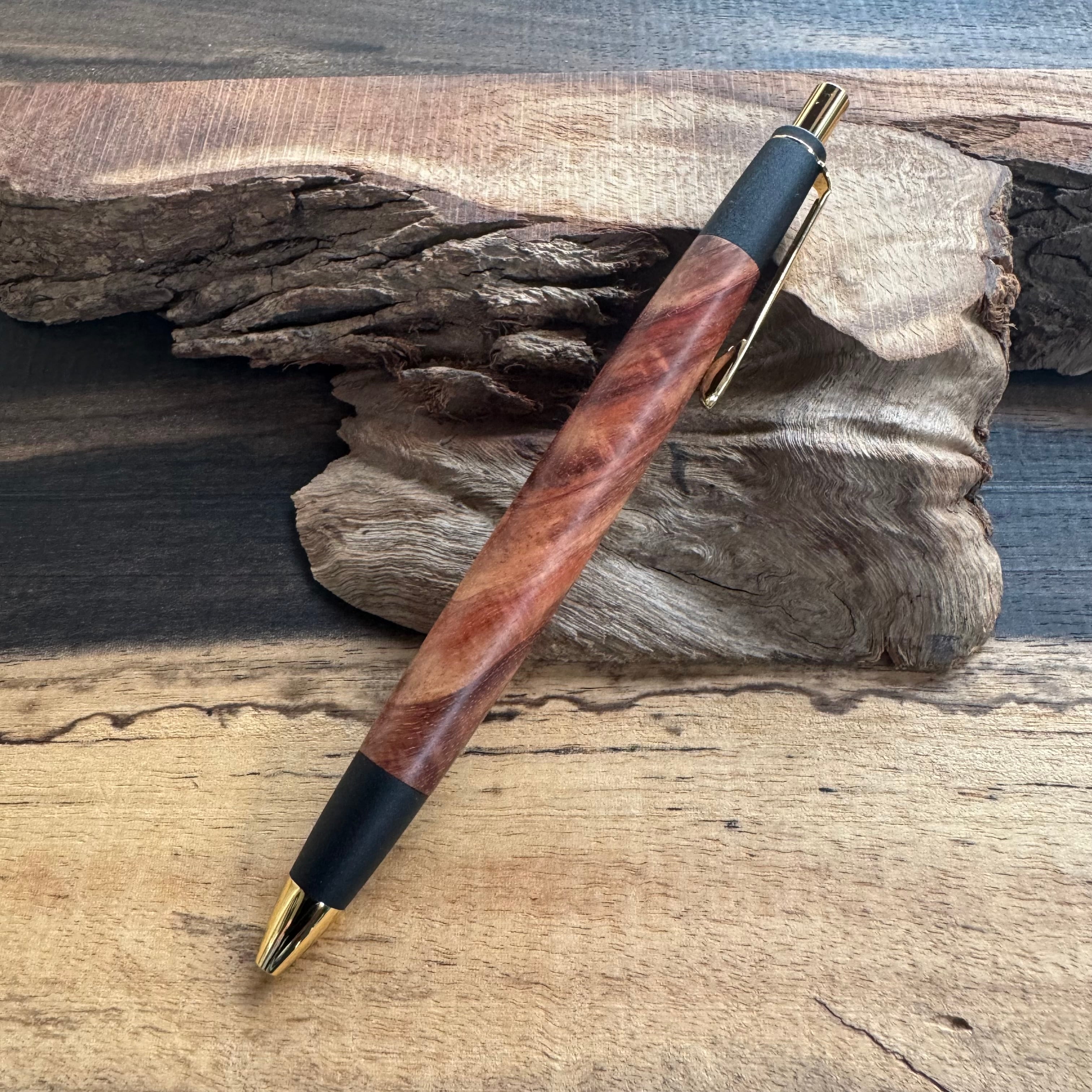 ボナンペン 本花梨鯖杢 極上杢 開封】野原工芸のスタビライズドウッド