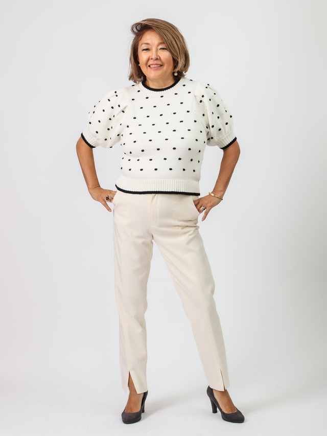 BEATRICE(ドットパフスリーブニット）