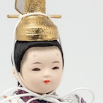 №26S-09　ころろ金襴　薄茶　二人飾り　 タモ＋モカ　吉祥格子 収納飾りセット thumbnail 19