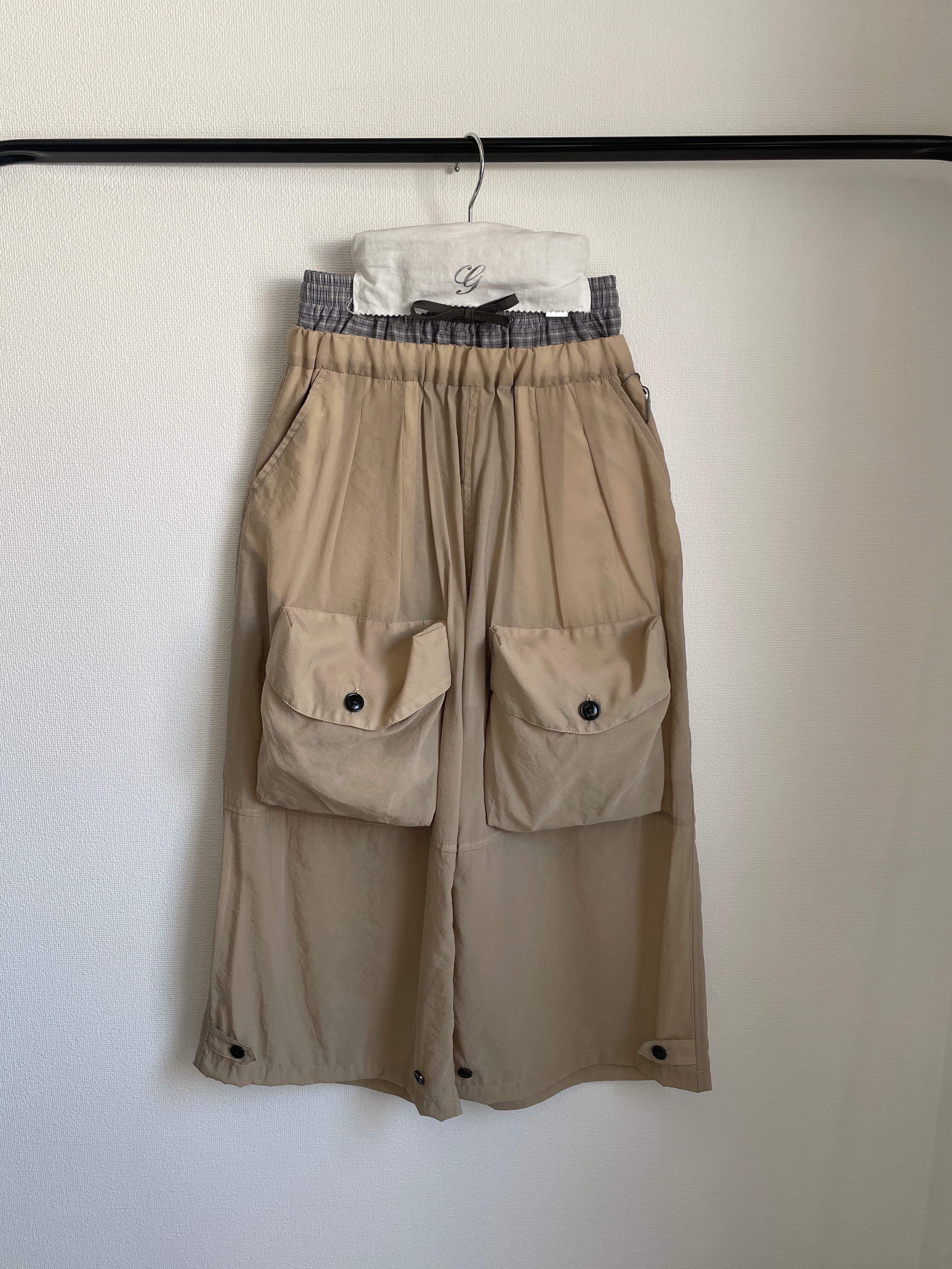 GRIS Big pocket Pants ベージュ Layered Big Pocket Pants_L/XL size | GRIS