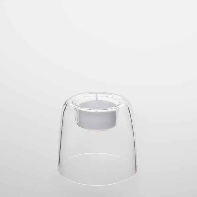 《耐熱ガラスのキャンドルホルダーH=70mm》Heat-resistand Glass Candle Holder 70mm | TG