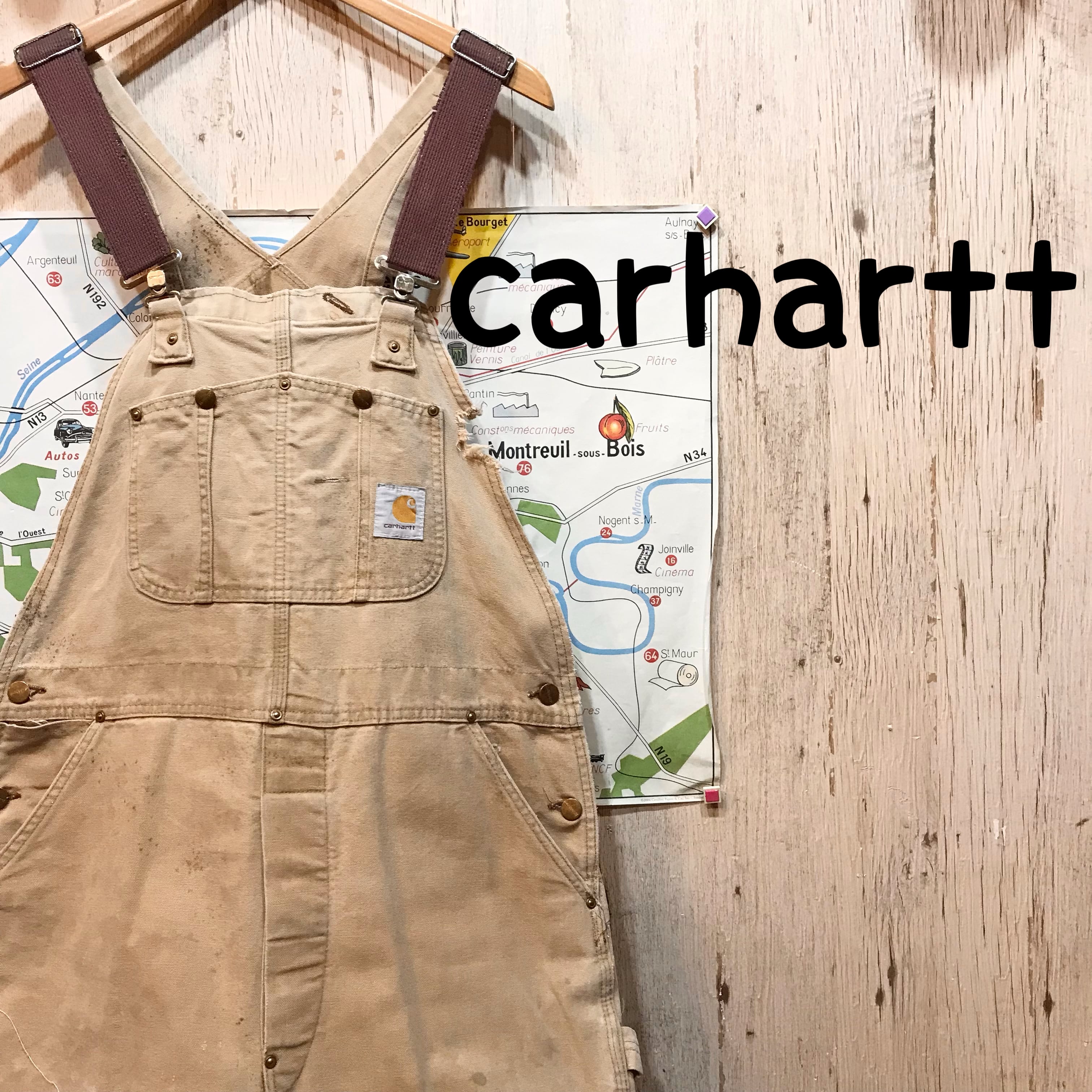 carhartt カーハート オーバーオール w38 古着 (1114) | 温古着新