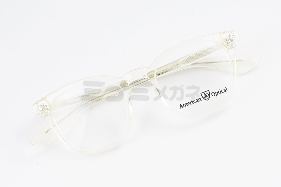 American Optical クリア メガネ Explorer Col.Champagne ウェリントン