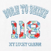 好きな数字がTシャツに」オシャレなロゴと花柄の数字118が可愛いリブ