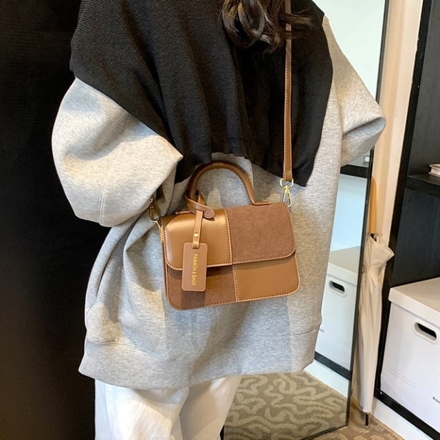 予約販売】ショルダーバッグ 2WAY ハンドバッグ コーヒー ブラウン