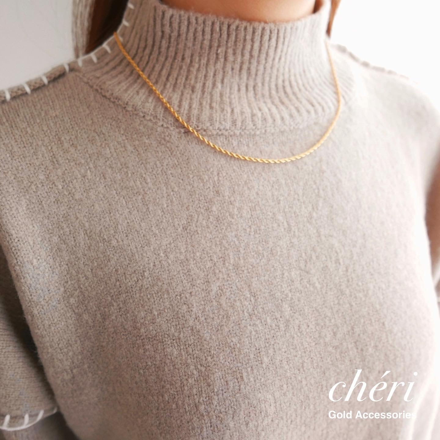 トリニティネックレス | cheri | ゴールドアクセサリー（ピアスと