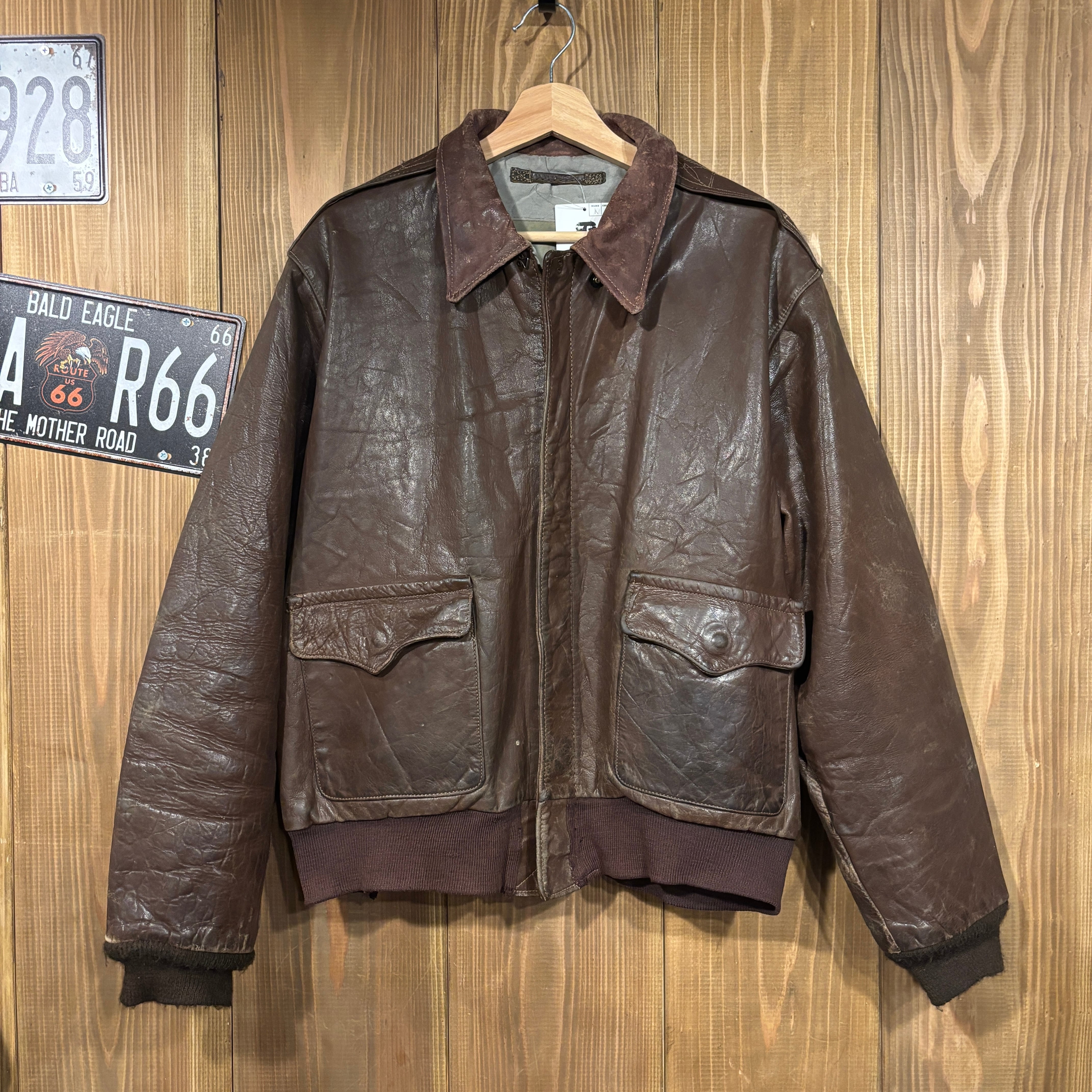 ペイント 60s USAAF 米軍 A-2 レザー フライトジャケット ヴィンテージ