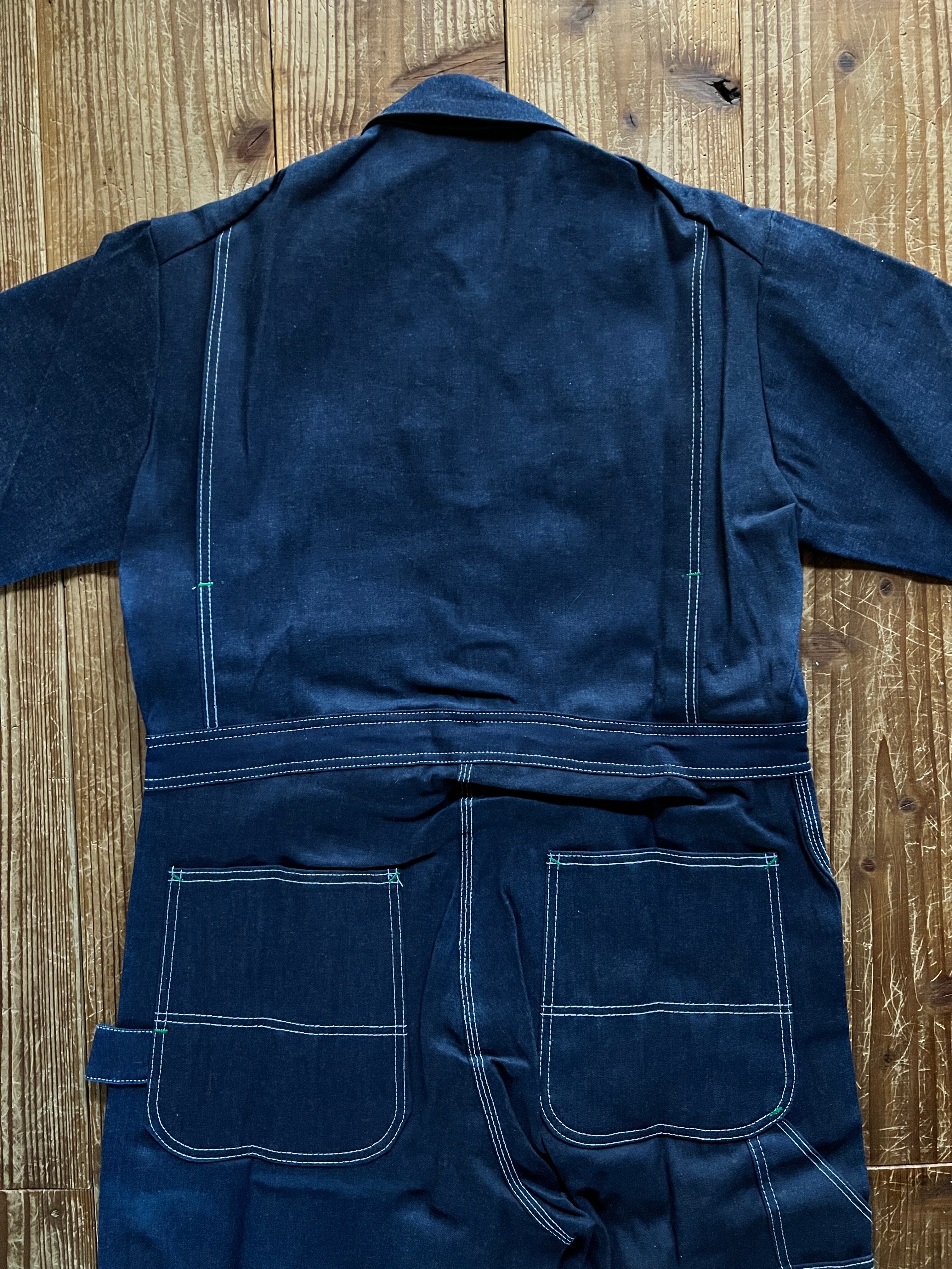 70's POINTER デニムオールインワン DEADSTOCK 表記(40×32)