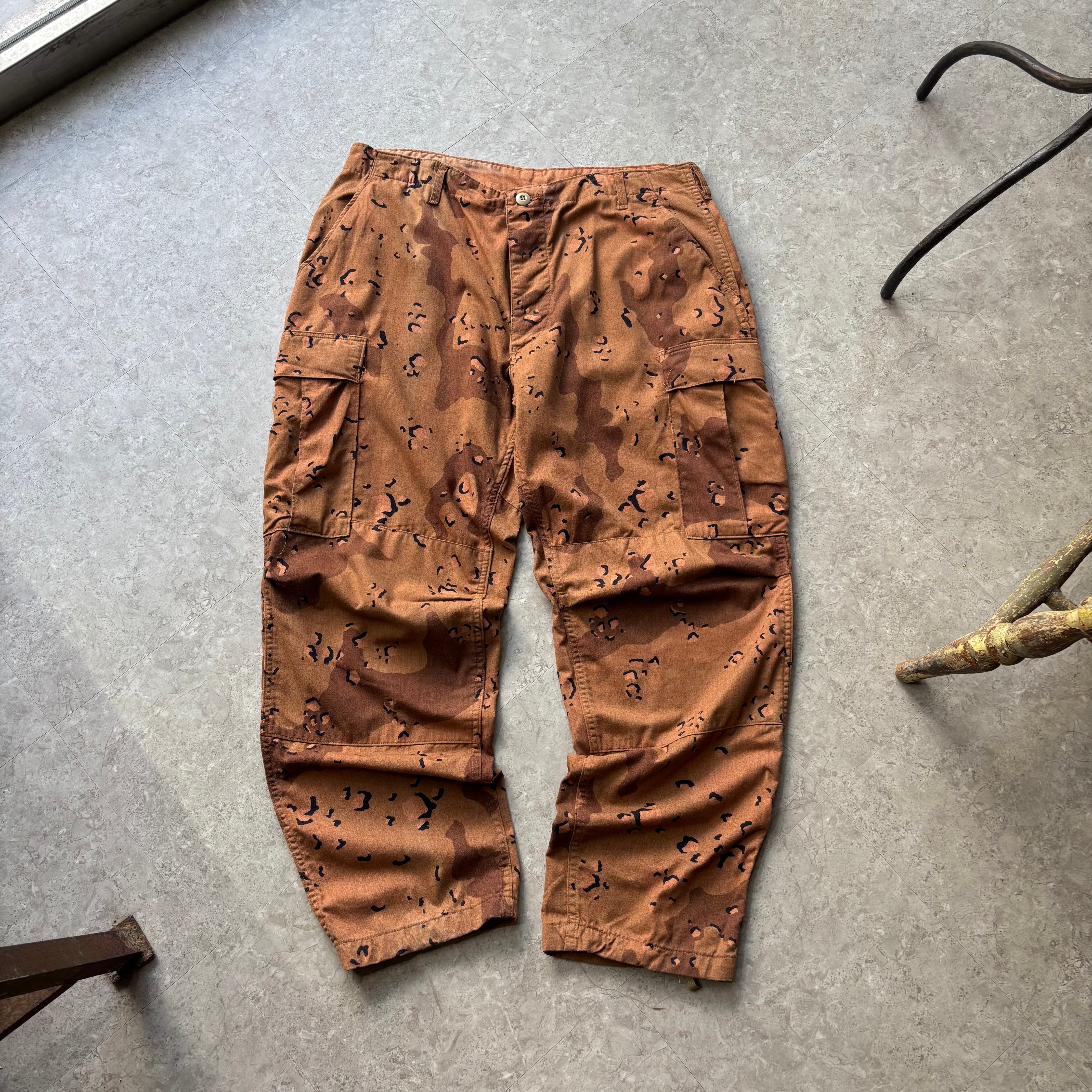 US ARMY Choco Chip Camouflage "Germent Dye" cargo pants ①【仙台店】