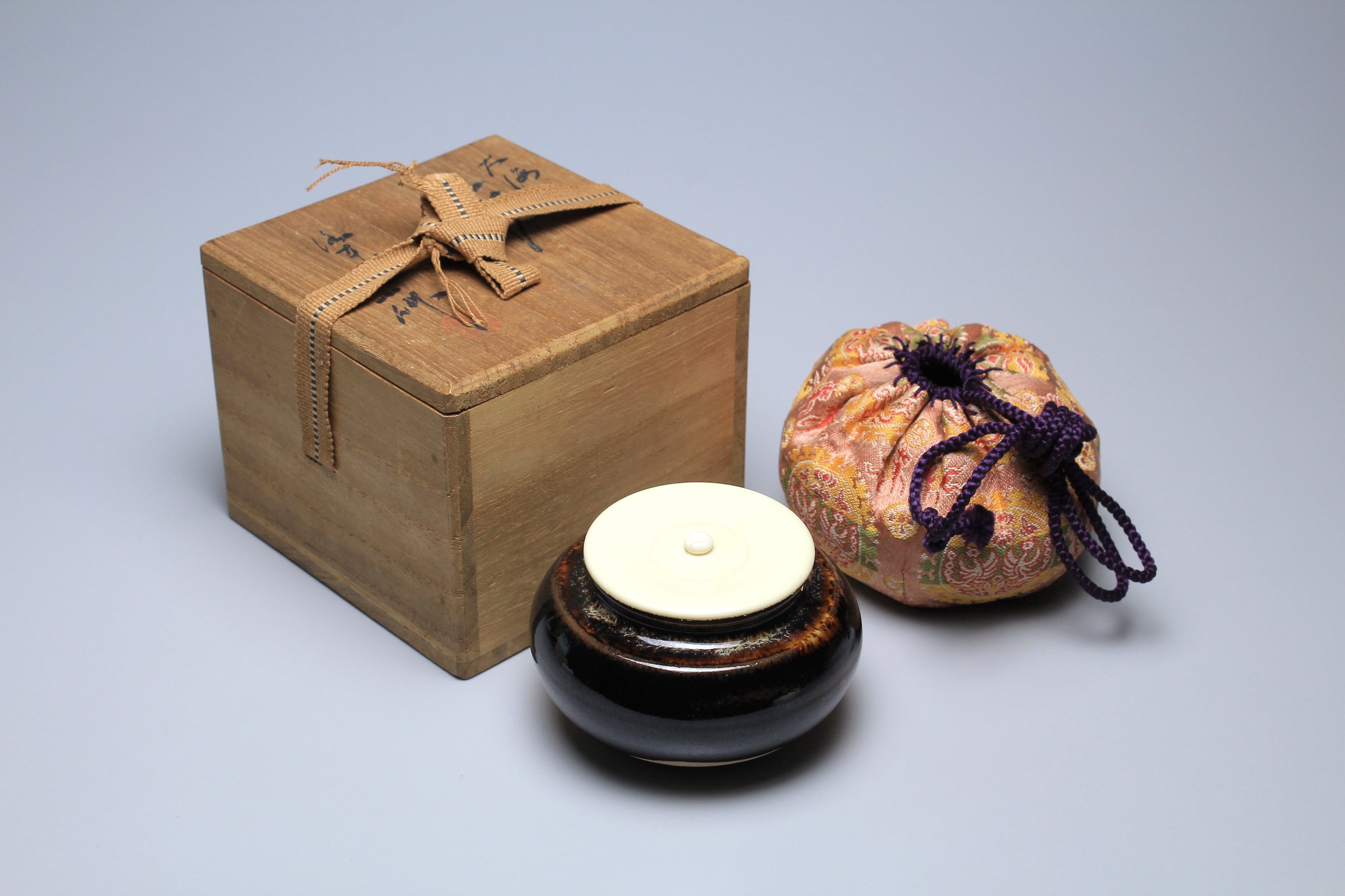 桶谷定一 大海茶入 共箱 茶入れ 古美術品 骨董品 | 正一 古美術